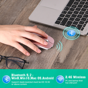 Cantidad pequeña Personalización rápida Metal Modo dual Tipo-C Receptor USB a Ratón inalámbrico ergonómico <span class=keywords><strong>Ratones</strong></span> <span class=keywords><strong>de</strong></span> PC silenciosos recargables - Product Image 5