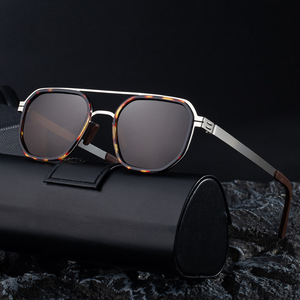 Nuova moda stile Punk Designer Logo personalizzato quadrato in metallo doppio ponte UV400 sfumature occhiali da <span class=keywords><strong>sole</strong></span> occhiali da <span class=keywords><strong>sole</strong></span> per Unisex - Product Image 2