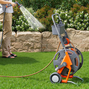 <span class=keywords><strong>Enrouleur</strong></span> <span class=keywords><strong>de</strong></span> tuyau robuste orange avec roues - Qualité supérieure, durable et pour usage professionnel - Product Image 6