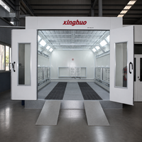 Prix de vente directe Cabines de peinture électriques industrielles 53 kW pour voitures 80 ° Cabine de peinture au four à double aspiration avec chauffage Quantum