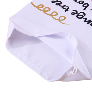 モスリンコットンキャンバス生地リネンギフト包装ポーチオーガニックソフトコットンドローストリングバッグカスタムロゴ付き - Product Image 2