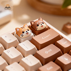 คีย์แคปแบบกลไกพิมพ์ 3 มิติ ด้วยเรซิ่น PBT ลายการ์ตูนสัตว์น่ารัก งานฝีมือระดับพรีเมียม ยี่ห้อ TECHREXY ใช้ได้กับ Nintendo Switch - Product Image 2