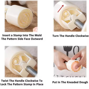 Dễ dàng-phát hành thiết kế DIY bánh công cụ cấp thực phẩm nhựa hoa tem sáng tạo MOONCAKE khuôn - Product Image 5