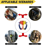 Ascenseur droit, pince à corde en alliage d'aluminium pour corde dynamique/statique de 8 à 13 mm, équipement d'escalade avec verrou de sécurité