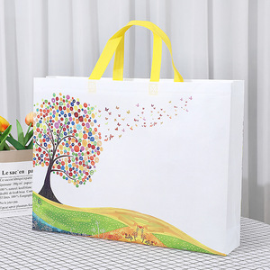 Sacs <span class=keywords><strong>écologique</strong></span>s réutilisables personnalisés sac à provisions en tissu non tissé en polypropylène laminé imprimé avec logo personnalisé cadeau - Product Image 2