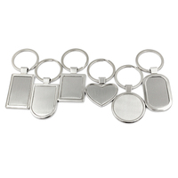 Porte-clés avec logo de sublimation en métal vierge personnalisé Porte-clés avec logo imprimé Produits promotionnels pour les entreprises