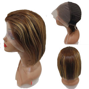 Perruque courte bob 13*4 en <span class=keywords><strong>cheveux</strong></span> humains 100% naturels, style brésilien et vietnamien, avec volume naturel, en stock, vente en gros - Product Image 3