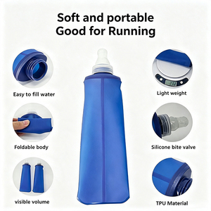 Gourde pliable 300 ml en TPU, bouteille souple, anti-fuite, sans BPA, ultralégère pour la course à pied, le trail, la randonnée, <span class=keywords><strong>les</strong></span> activité<span class=keywords><strong>s</strong></span> de plein air - Product Image 5
