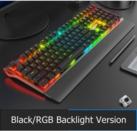 PD708 Smart Game Wireless Midi Rgb Royal Kludge RK RKS108 Keyboard USB Berkabel Arab yang Dapat Disesuaikan Sepenuhnya untuk PC Clavier Pcb dan Mouse Slim