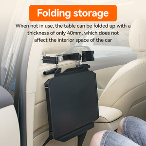 Diseño creativo de dos caras ABS Tesla coche organizador volante asiento trasero portátil bandeja plegable soporte de teléfono para viajes - Product Image 5