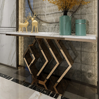 Console en marbre de style moderne et léger et personnalisé des États-Unis Meubles de maison pour porche, hall, couloir, salon pour villas