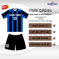 Offre promotionnelle Maillot de football original Ensemble de maillots de football Uniforme de football Séchage rapide Impression numérique Maillot de football rétro