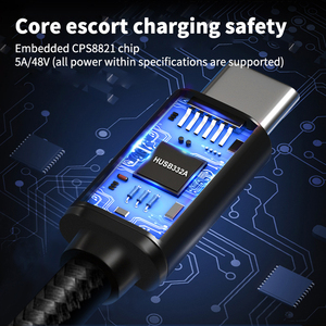 Chất lượng cao Nylon bện 8 lõi 240 Watts 5A nhanh phí USB c-loại dữ liệu PD cáp cho máy tính sử dụng - Product Image 6