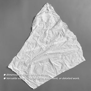 Chiffons de nettoyage marins durables, chiffons blancs en coton 100% pour le nettoyage industriel, chiffons pour le nettoyage - Product Image 3