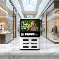Station de location de batteries externes partagées avec kiosque de recharge par code QR, logo personnalisé OEM ODM pour cafés internet, centres commerciaux, hôtels et événements