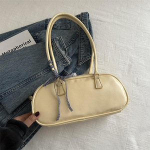 Bolso de mano de diseño sencillo y exclusivo para mujer, moderno y versátil, plateado, tipo bandolera, de piel sintética, bolso cruzado. - Product Image 2