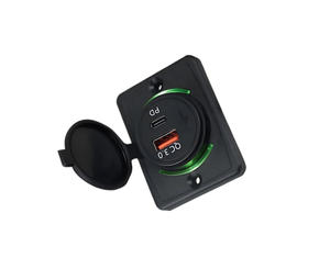 Cargador Rápido LED de Alta Calidad de 20W QC3.0 para ATV, RV, Auto, Camión - Base de Enchufe de 12V, Puerto USB Dual, Panel Resistente a las Llamas, Modificado - Product Image 1