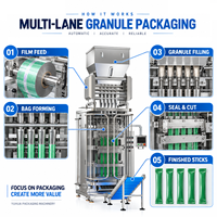 Machine d'emballage de sachets multi-voies YH pour sucre, petites granules, thé au lait, épices, café en poudre
