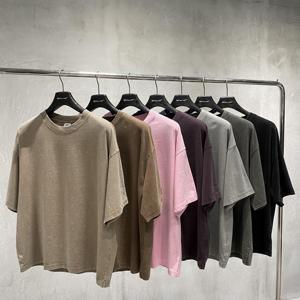 T-shirt Homme Personnalisé Coupe Boxy Imprimé Coton Lourd Streetwear Oversize Épaules Tombantes Impression DTG - Product Image 1