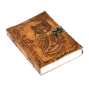 Premium Handmade Embossed Owl Leather Journal Antique Latch <b>Diary</b> Vintage Writing <b>Notebook</b> & Gifts - Product Image 5
