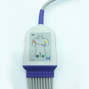 Compatibel Voor Mindray Eendelige <span class=keywords><strong>Ecg</strong></span> Kabel 10 Lead Ekg Kabel Met Leadwires, Clips, 10K Weerstand Iec - Product Image 4