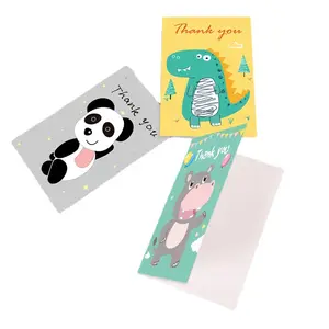 Wholesale Custom With Logo Animals Design Blank Thank You Cards Greeting Cards For Small Business