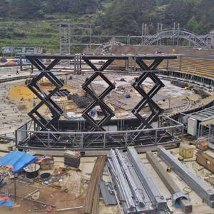 โต๊ะยกไฟฟ้าจอแสดงผลรถยนต์แพลตฟอร์มยกเวทีหมุนด้วยมอเตอร์ / เวทีหมุนกลมไฮดรอลิก - Product Image 4