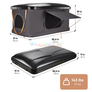 Outdoor fabric aluminium <b>camping</b> roof top tent hard outdoor roof top <b>camping</b> car hard roof top tent <b>box</b> - Product Image 4