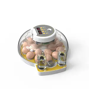 2024 New Desgin Round Egg Incubators Automatic Chicken Egg Hatching Machine 8 Egg Incubator