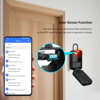 Boîtier de clés intelligent numérique mural étanche IP65 avec capteur de porte, empreinte digitale, mot de passe, carte, bouton physique, Tuya, Ttlock et Cloud