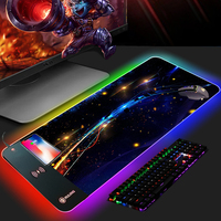 Tapis de souris de jeu LED RVB personnalisé avec recharge sans fil 10-15W, style chauffant plus grand, tapis de souris de jeu en stock avec logo personnalisé