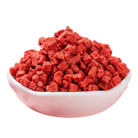 Gefreeze-droogde aardbeienkorrels gesneden, voor taartdecoratie, fruitthee, sneeuwvlokjes, ingrediënten, 100g/zak, China 365