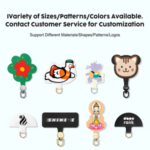 Patch universel en silicone métallique pour sangles de téléphone, cordon anti-perte, pince transparente en PVC, style classique, longueur de 30cm pour téléphones. - Product Image 6