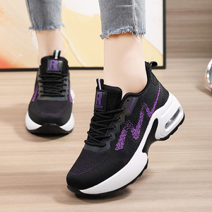 Zapatillas Deportivas de Malla con Tacón Oculto para Mujer, Transpirables, Ligeras, con Amortiguación, Blancas, con Suela Gruesa, para Baile Ghost-Step - Product Image 2