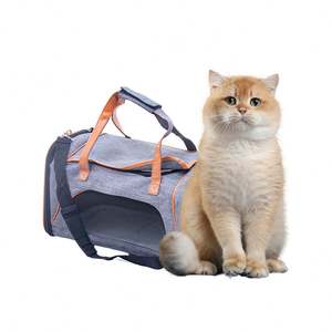 Airline Approved Breathable Foldable Soft Sided Mesh Outdoor Pet Cat Bag Comfortable Handbag - Product Image 1