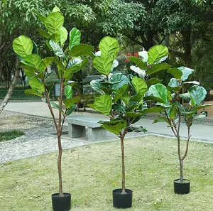 Árvore de plantas artificiais, modelo antigo para decoração caseira, área interna/externa, bayan tree