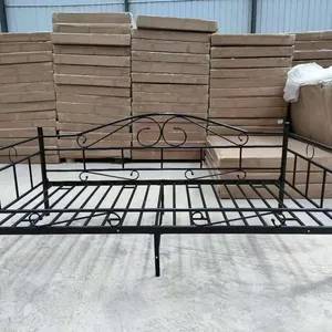 新设计易组装节省空间家具折叠床特大号平台金属床架