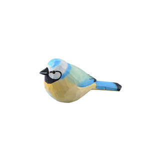 Nanhui pájaro de madera Chickadee artesanía tallada a mano gordo pájaro tallado en madera Decoración de mesa lindo pequeño regalo - Product Image 5