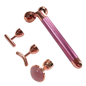 Custom Logo 4-in-1 Rose Quartz Jade <b>Roller</b> for Facial Massage Anti-Wrinkle Face Lift Beauty - Product Image 5