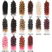 Afro kinky deep twist wave synthétique crotchet tressage hair crochet hair tresses gogo curl passion twist hair water wave