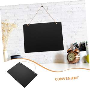 Parliky 4 pièces en bois Double face <span class=keywords><strong>tableau</strong></span> noir cuisine mémo signe effaçable <span class=keywords><strong>tableau</strong></span> signe suspendu babillard en bois effaçable conseil Ha - Product Image 4