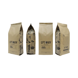 ถุงกาแ<span class=keywords><strong>ฟ</strong></span>คราฟท์เกรดอาหารย่อยสลายได้ 100% แบบกำหนดเอง พิมพ์กราเวียร์ มีฐานข้างตั้งได้ <span class=keywords><strong>ป</strong></span>ิดผนึกด้วยความร้อน ก้นสี่เห<span class=keywords><strong>ล</strong></span>ี่ยม PLA+PBAT - Product Image 1