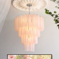 Lustre en verre de Murano français, salon médiéval en Asie du Sud-Est, cristal de luxe léger pour salle à manger, villa rétro, escalier