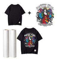 Film de transfert par sublimation DTF, séchage rapide, transfert thermique pour vêtements, matériau PET, 130-160°C, rouleau, marque KINSEDO, 99% de transfert