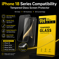Protection d'écran en verre trempé 2.5D haute transparence, anti-huile et anti-choc pour iPhone 13, 14, 15, 16, 17 - Prix usine pour 18 Pro Max