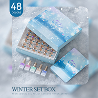 JTING Fournitures pour ongles Tendance Actuelle 48 Couleurs Collection Hiver Vernis Gel Design Gratuit Marque Unique Personnalisée OEM Vernis à Ongles Gel