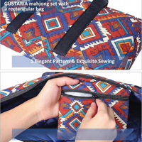 Sac de Mahjong en polyester, trois pièces, multifonctionnel, portable, grande capacité, pour le rangement en extérieur, les voyages et les jeux