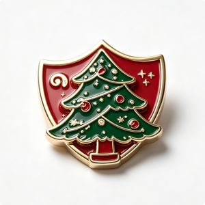 Pin Metálico para Árbol de Navidad, Chapado en Oro, Esmalte Duro, Aleación de Zinc, Decoración Tradicional Navideña - Product Image 3