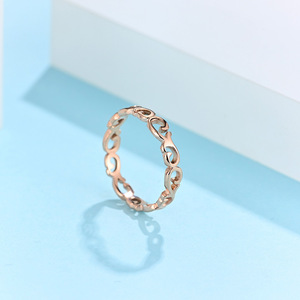 <b>Celtic</b> Knot Titanium Steel <b>Ring</b> Rose Gold Women's Engagement Stackable Jewelry - Product Image 4