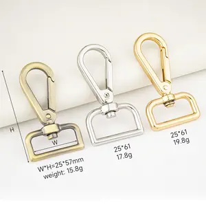 Bag Accessories Snap Hooks Wholesale 25mm Snap Hook Bag Metal Clasp Lobster Buckle 1 Inch Swivel Snap Hook for Bag Purse Handbag